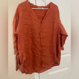 Orange oversized shirt